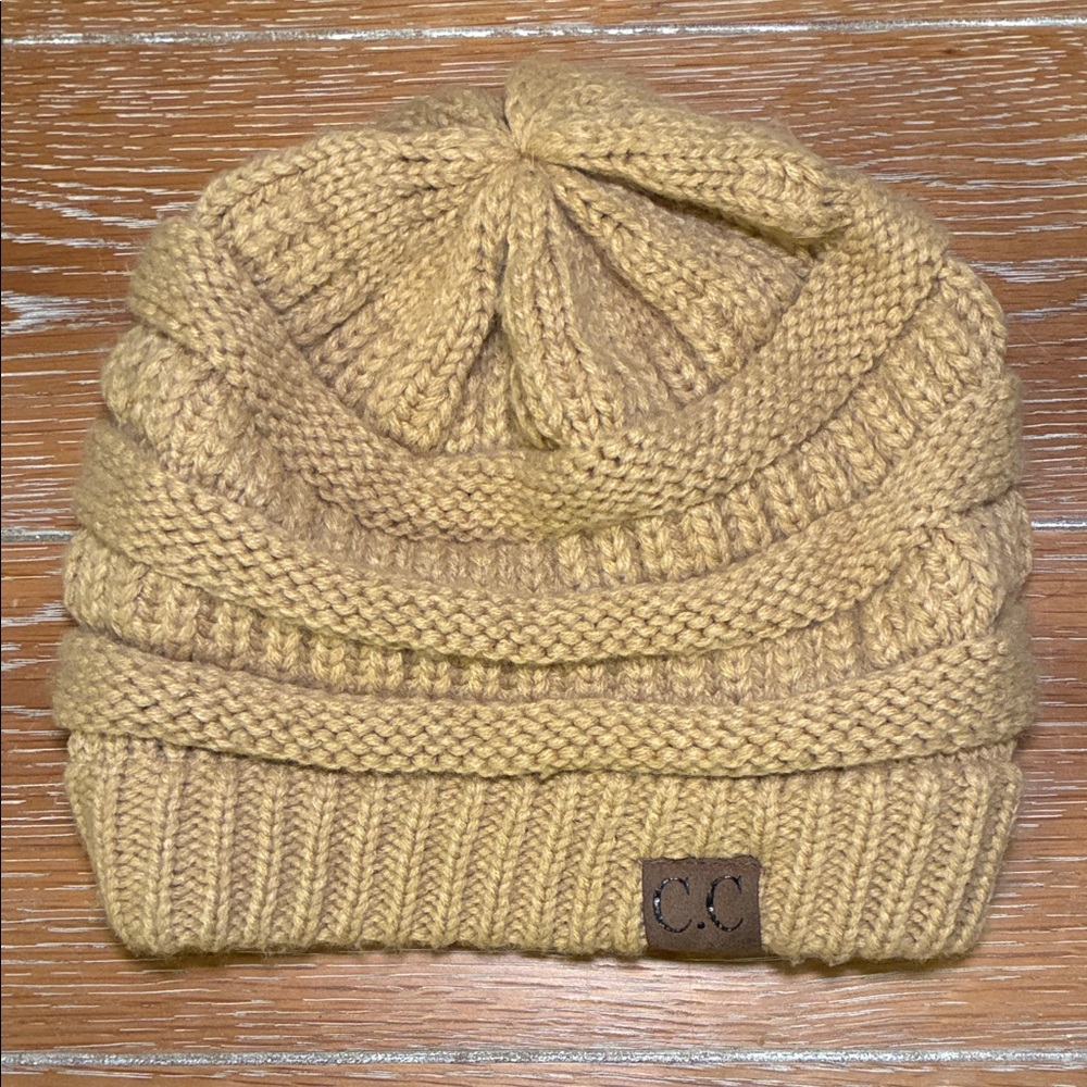 C.C Tan Knit Beanie